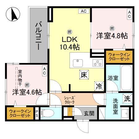 アーバン　デライト桜川（101） 間取り図画像