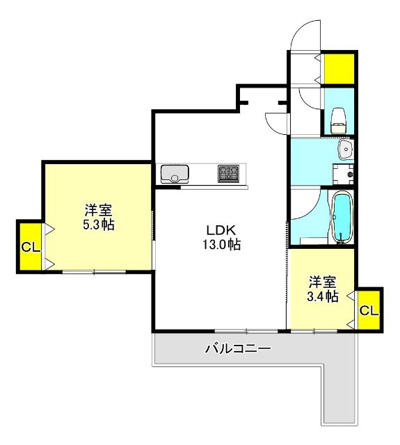 Reglia今里North（102） 間取り図画像