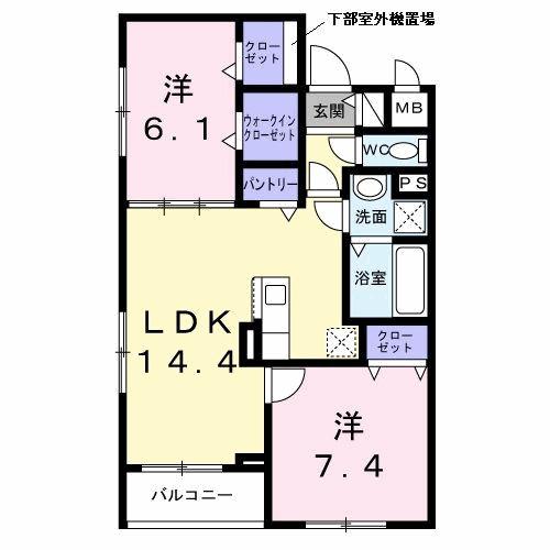セレーナ　オーヴェスト（206） 間取り図画像