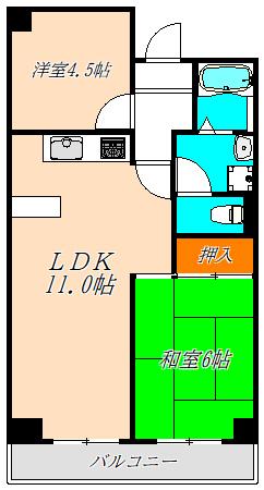 大阪市城東区中浜マンション 間取り図画像