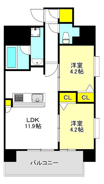 スプランディッド玉造（303） 間取り図画像