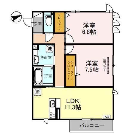 ヴェルデュール（201） 間取り図画像