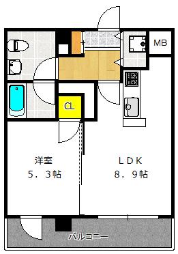 フローライト南森町 間取り図画像