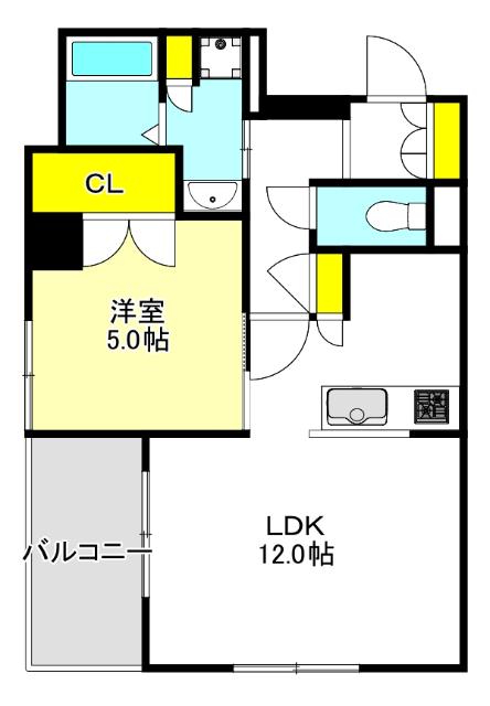 casa felice（406） 間取り図画像