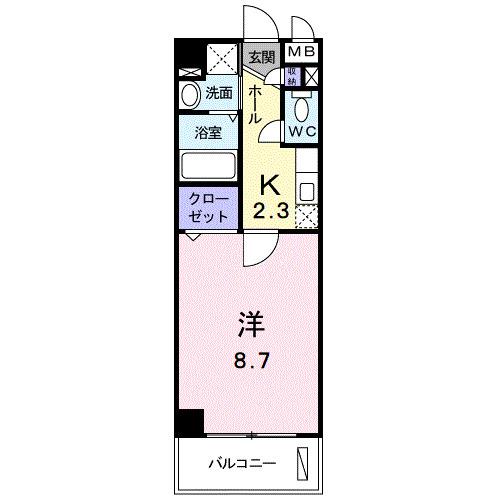 マンション・グラース（102） 間取り図画像