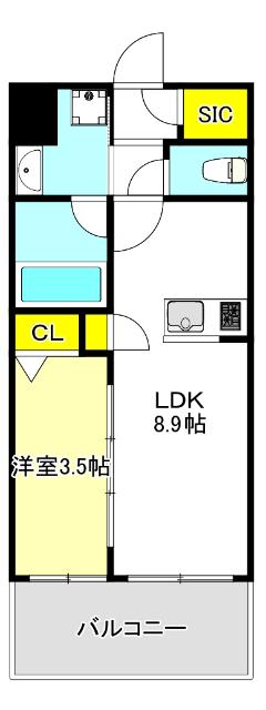 スプランディッド玉造（402） 間取り図画像