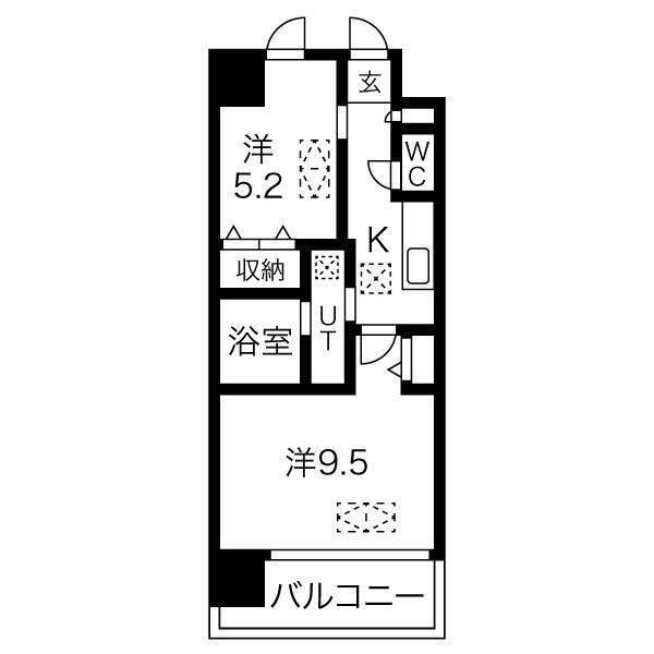 NORTH VILLAGE BIRTH PLACE（401） 間取り図画像