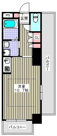 エルヴェ東天満（506） 間取り図画像