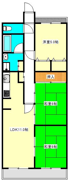 緑橋レックスマンション（913） 間取り図画像
