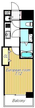 Luxe天神橋（201） 間取り図画像