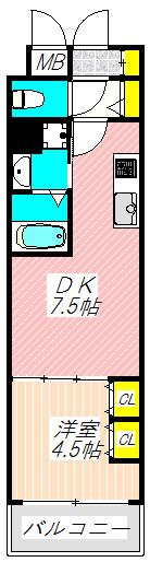 ザ・パークハビオ天満橋（609） 間取り図画像
