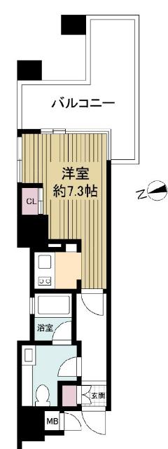エス・キュート西天満 間取り図画像