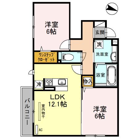 セジュール稲田本町Ⅱ（102） 間取り図画像