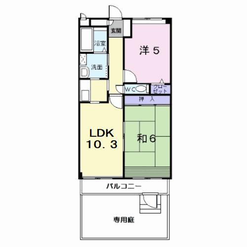 アフロディ布市（103） 間取り図画像