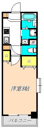 クレール玉造（602） 間取り図画像