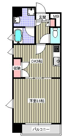 天満泉マンション（701） 間取り図画像