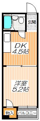 南森町ロイヤルハイツ（302） 間取り図画像