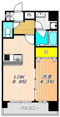 ハイデンス梅ヶ枝（1102） 間取り図画像
