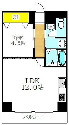 緑橋パインリッチ（402） 間取り図画像