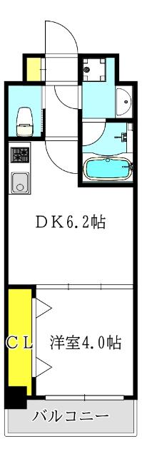 Alivis北梅田（502） 間取り図画像