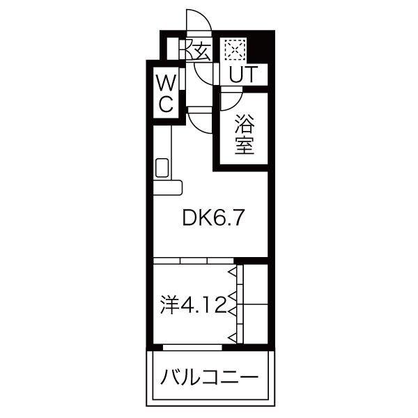 Choei65 プレジオ中津（403） 間取り図画像