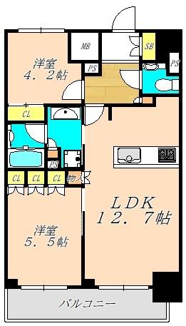 ザ・パークハビオ同心（1004） 間取り図画像