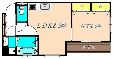 ラムココ真田山 間取り図画像