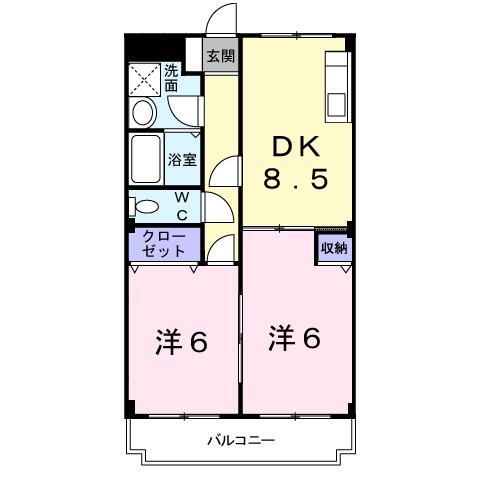 コーポニシヨシ（303） 間取り図画像