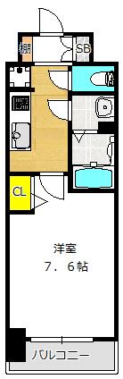 BPRレジデンス天満橋（803） 間取り図画像