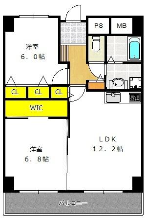 レジディア西天満 間取り図画像