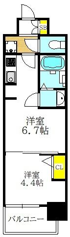 プレサンスOSAKA東成中本ハーヴィル 間取り図画像