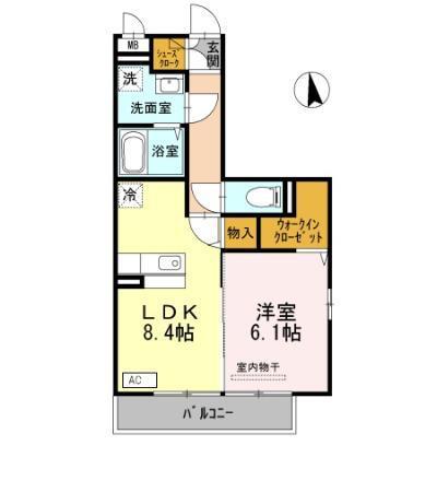 ラ・ヴィ・アン・フルール（301） 間取り図画像