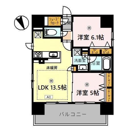 プレサンス四天王寺（801） 間取り図画像