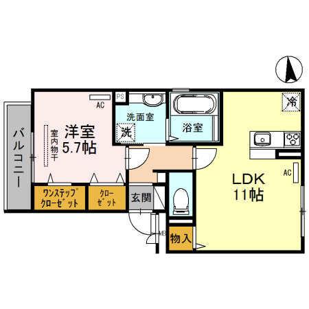 ハイツ大今里（201） 間取り図画像