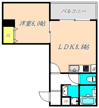 大阪市東成区玉津マンション 間取り図画像