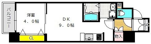 セオリー天神橋アベニール 間取り図画像