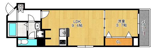 リップル南森町 間取り図画像