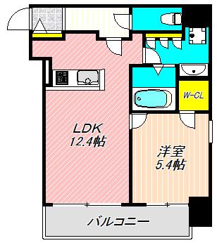 ザ・パークハビオ天満橋（601） 間取り図画像