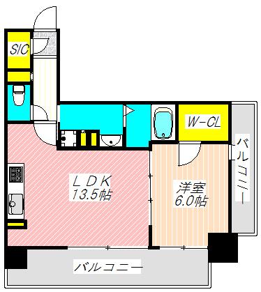 ザ・パークハビオ天満橋（503） 間取り図画像