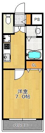 ルクレール中崎（204） 間取り図画像