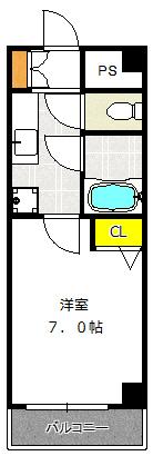 ローズコーポ天満東Ⅱ（614） 間取り図画像