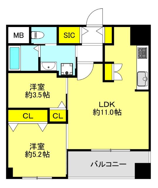 サンブライト今里 間取り図画像