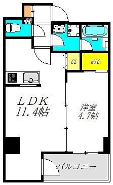 Fortunato 扇町（201） 間取り図画像