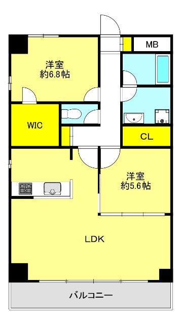 レジディア玉造 間取り図画像