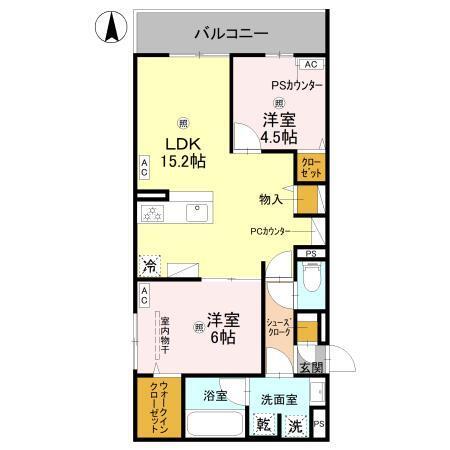 (仮称)D-ROOM平野区平野西2丁目PJ（202） 間取り図画像