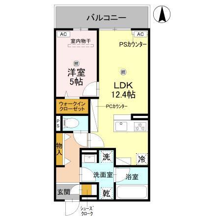 (仮称)D-ROOM平野区平野西2丁目PJ（203） 間取り図画像