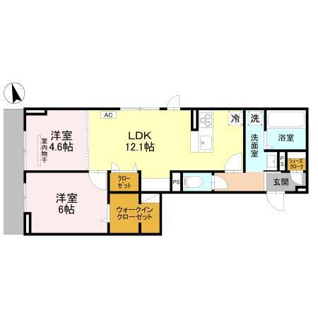 TORISIA　大日（102） 間取り図画像