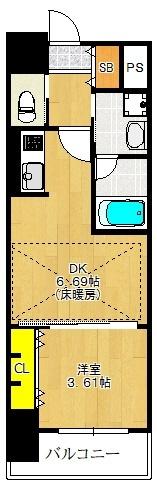 扇町公園プライマリーワン 間取り図画像
