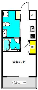 レジディア谷町（303） 間取り図画像