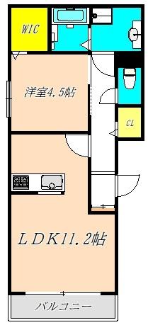 エストドミール東中浜（201） 間取り図画像